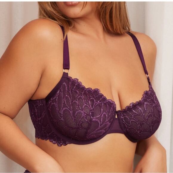 Savage x Fenty Savage Not Sorry Unlined Lace Balconette Bra Sz 42DDD - Picture 1 of 8